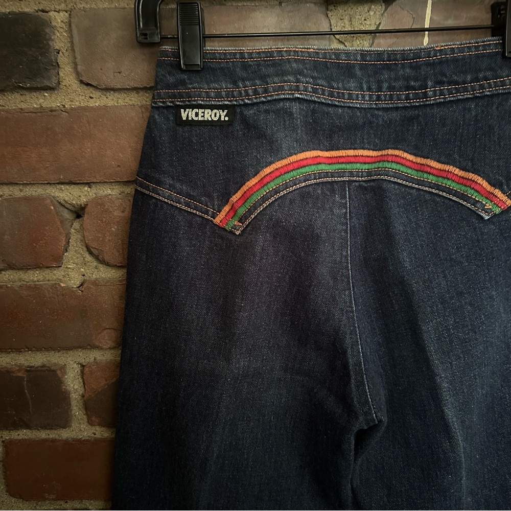 Vintage 1970s Viceroy Rainbow Jeans 24” Waist X 31” Inseam